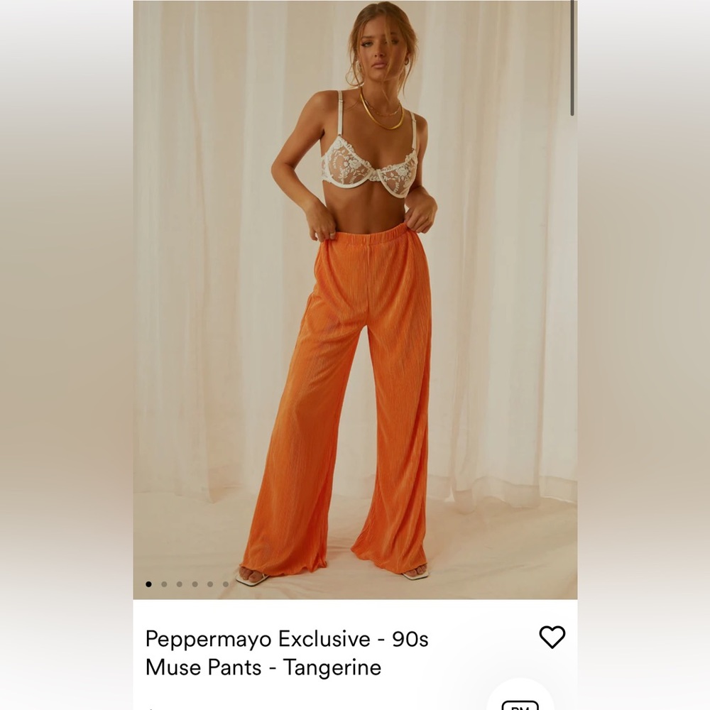 Peppermayo Exclusive - 90s Muse Pants - Tangerine NWT AU14/US10